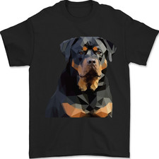 Polygon Rottweiler Dog Mens T-Shirt 100% Cotton