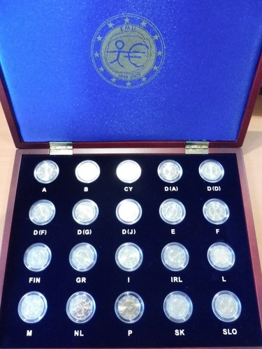 Coffret bois monnaies - bois,