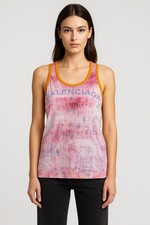 Balenciaga Women’s Tank Top US 4 Abstract Graphic Sleeveless Made in Italy
