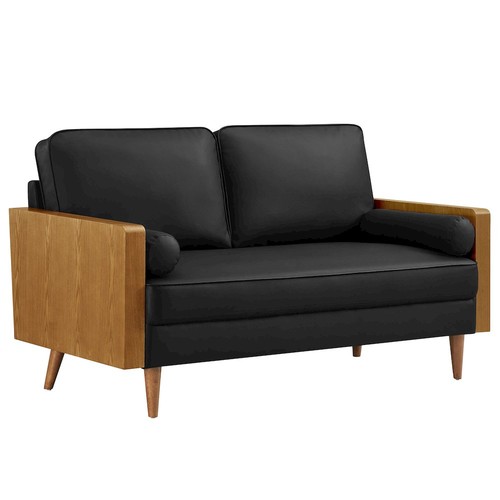 Kellan vegan leather loveseat - vegan,