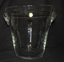 Large CRYSTAL Champagne Bucket: Cristallerie de La Rochère (VGC)