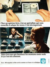 Advertising 088 1973 Opticians Krys Glasses Frames