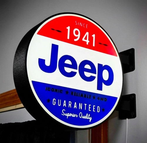 Enseigne lumineuse jeep led - lumineuse,