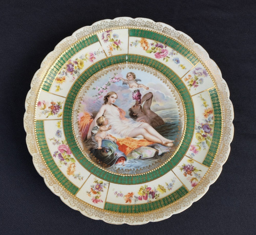 Ancienne assiette décorative - ancienne,