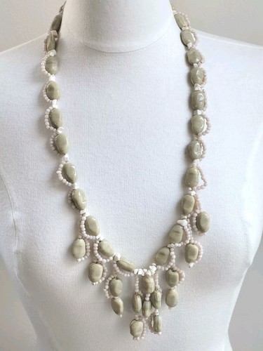 Collier pâte verre - en,