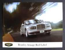 BENTLEY ARNAGE RED LABEL - ROLLS ROYCE SILVER SERAPH - DOCUMENTS DE PRESSE COMPL