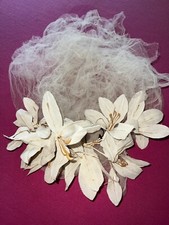 Antique 1920s Fabric Flower Bridal Wreath