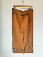 Céline Unisex Brown 100% Silk Print Square Scarf Pre Owned