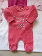 Lot de 3 pyjamas bébé fille - taille 1 mois