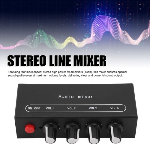 Stereo line sound mixer - stereo, 4