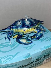 Adler Christmas Ornament 6” Blue Crab 165847 One Noble Gems Under The Sea Piconi