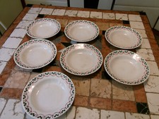 HAMAGE &  MOULIN DES LOUPS  lot de 7 anciennes assiettes creuses