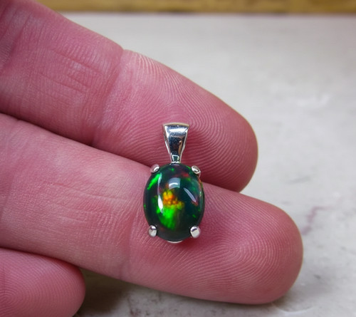 Pendentif fait main opale - pendentif, en