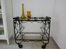 Table roulante desserte vintage fer forgé années 30-40