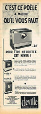ADVERTISEMENT ADVERTISING 015 1960 DEVILLE oil stove