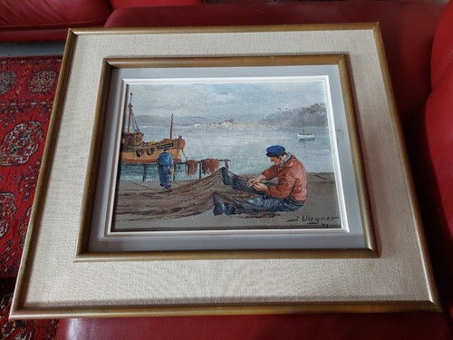 Huile sur toile marine signée - sur,