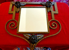 art deco wrought iron mirror 1930