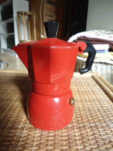 Cafetiere italienne rouge - cafetiere,