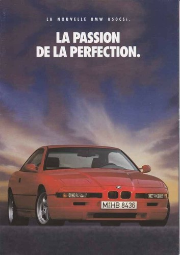 Catalogue brochure bmw 850 csi - 850,