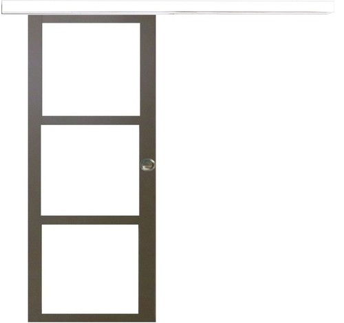 Porte coulissante gris taupe - gris,