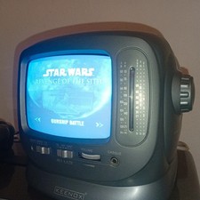 Mini tv cathodique noir et