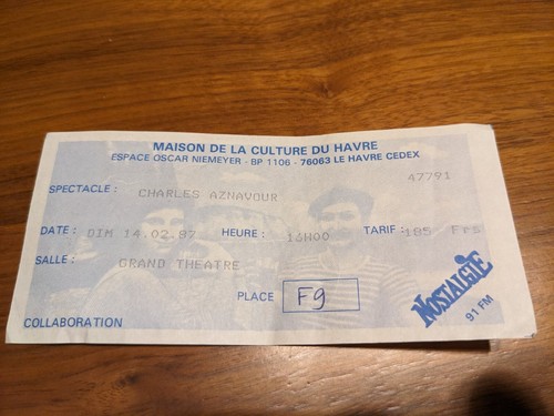 Rare billet concert charles - rare,