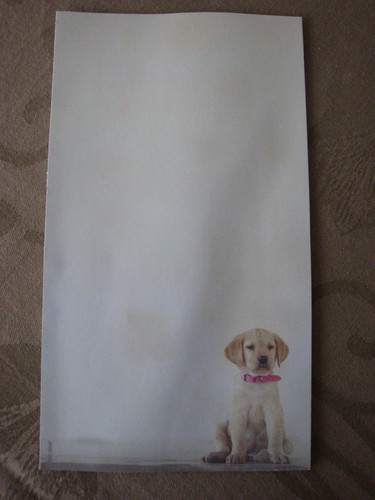 Bloc papier lettre chiot - lettre,