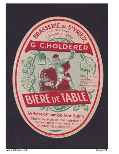 Old label alcohol - france, beer