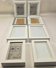 Lot Of (8) NEW/USED IKEA Ribba 5x7 & 4x6 Size White Photo Picture Frames Bundle