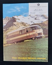 1967 DODGE MOTOR HOME Travco Sales Brochure & Dealer Information