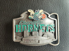 Boucle Ceinture CHARLOTTE HORNETS Étain 1989 10 000 Exemplaires NBA SISKIYOU 