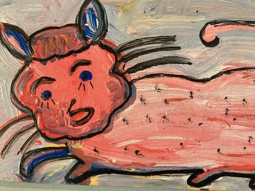 Peinture art brut 2020 bois - peinture,