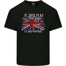 If This Drapeau Offends You Union Jack Grande-Bretagne Homme Léger Coton T-Shirt