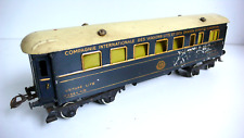 HORNBY "O"  VOITURE LITS  CIWL "TRAIN BLEU" TÔLE PEINTE  Lg 32 cm BON ÉTAT  1926