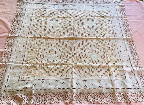 Ancienne nappe thé - thé, en