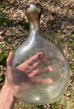 Biberon de Berger 33 cm en Verre Soufflé Art Populaire France  XIX ème