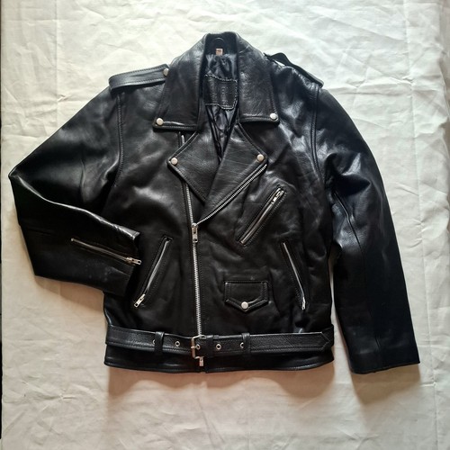 Vintage black leather perfecto - black,