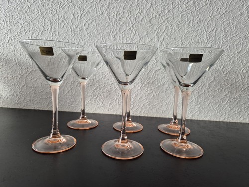 Lot verres cocktail rosé - 6,