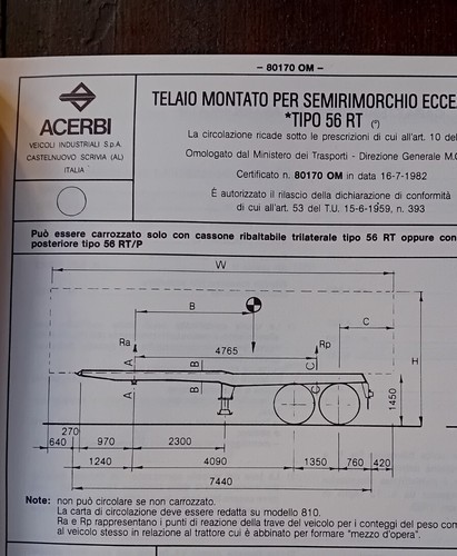 Acerbi châssis semi remorque - acerbi,