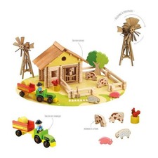Ma ferme en bois - Jeu de construction - JEUJURA - 145 pieces