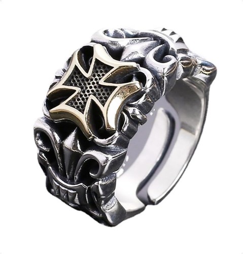 Bague croix ajustable - bague, argent