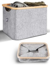 Grand Panier de Rangement a Buches, en Feutre 40L pour Meuble Kallax - Panier...