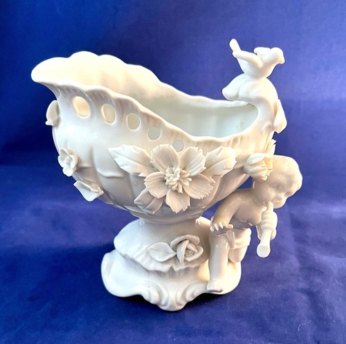 Vase compote blanc - or,