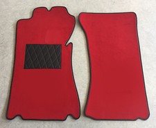 Tapis de Sol Voiture pour Fiat 1200 Spider 1959-1962 Rouge Boucle Simili Cuir