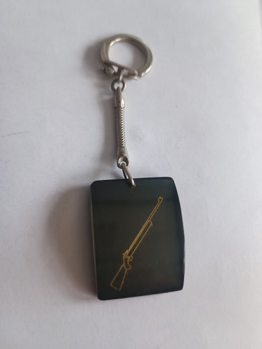 Porte clés inclusion fusil - fusil, de