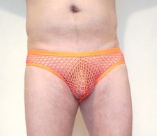 Slip filet orange taille M