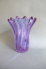 Imposant vase de forme organique en Alexandrite Vintage Moser  Karlovy Vary??