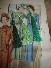 2 TASSELS TRIMMINGS "WATER LILY" GREEN / GRASS / ANISE / FIR 