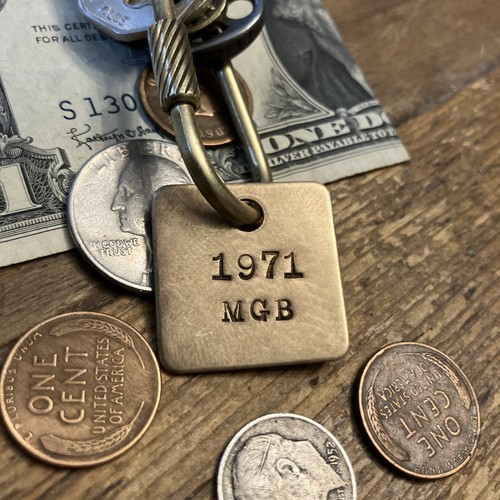 1971 mgb solid brass key - 1971,