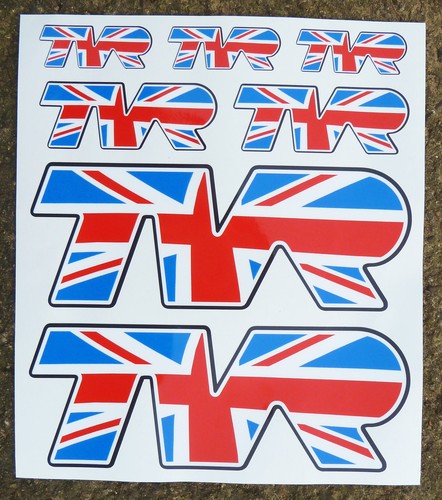 Tvr union jack autocollants - tvr,